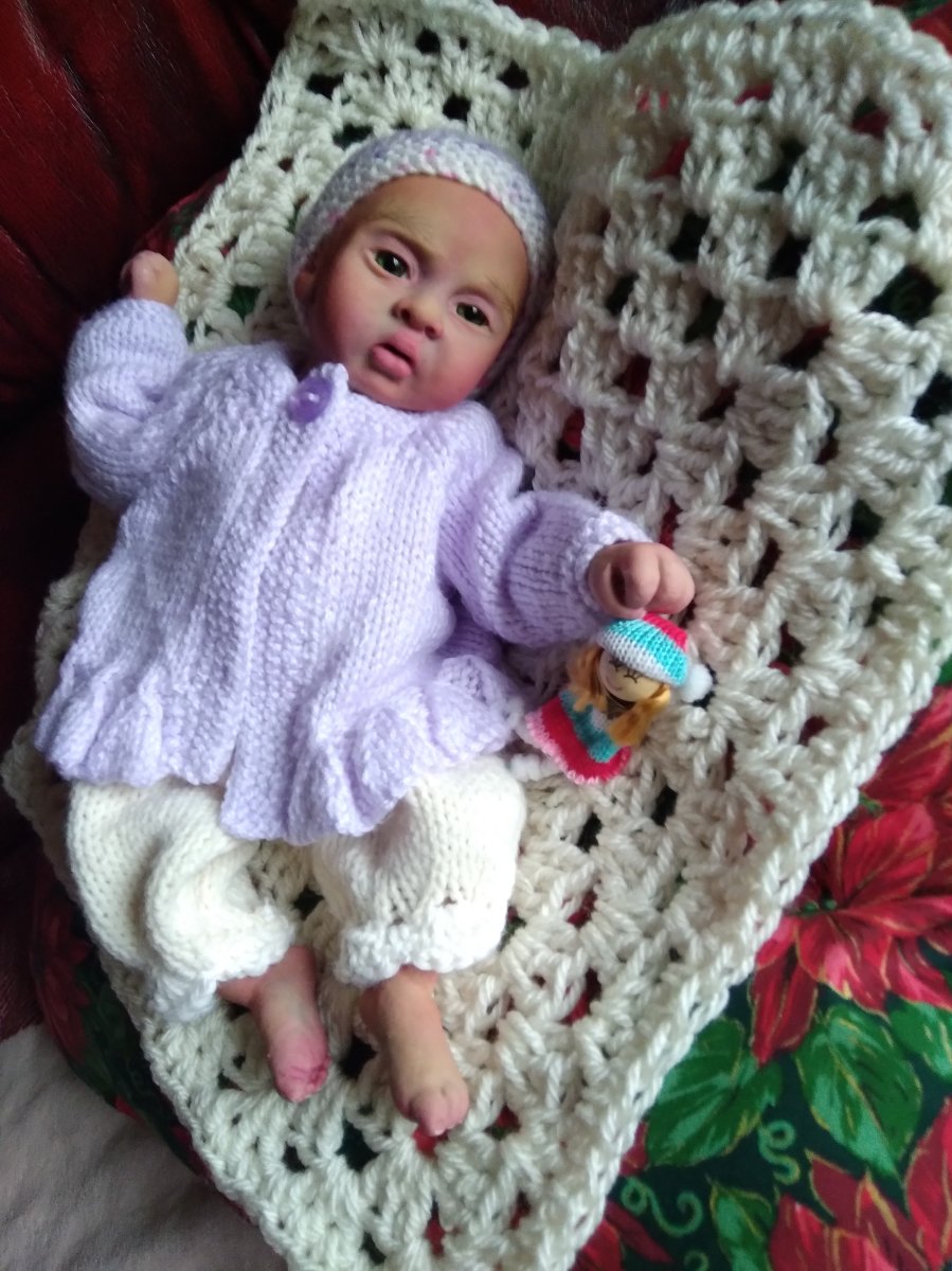 SKY by Rebecca White 13 inch full bodied mallow soft silicone baby doll by white thumbnail 4