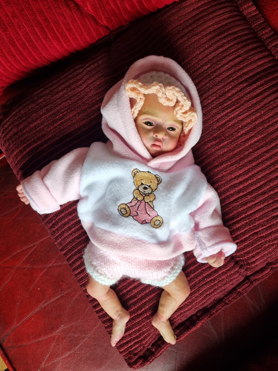 Handcrafted reborn doll - SKY by Rebecca White 13 inch full bodied mallow soft silicone baby doll by white